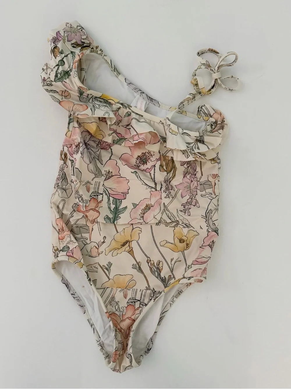 Zimmerman girls 4 Floral Ruffle One-Piece Swimsuit